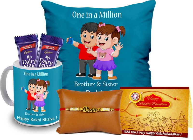 Midiron Rakhi Gifts Combo for Brother / Bhai/ Bhaiya | Rakshabandhan Gift-IZ20114-64 Ceramic, Fiber, Plastic, Paper Gift Box  (Multicolor)