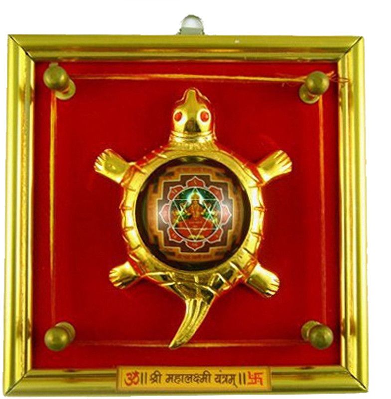 AIR9 SHREE MAHALAXMI YANTRA TORTOISE WALL HANGING FOR PROSPERITY Glass, Iron Yantra  (Pack of 1)