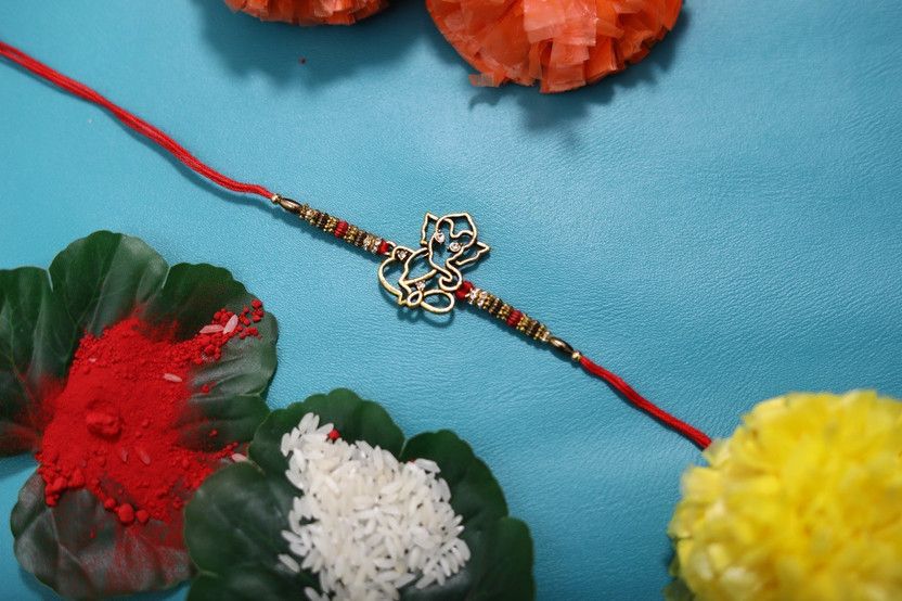 Shiv_Rakhi_pack_1_50 Rakhi, Chawal Roli Pack Set  (1)