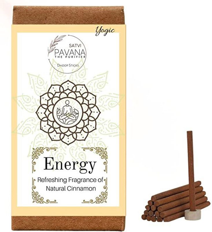 Satvi Wellness Energy Incense Sticks | Natural Ingredients | Awaking Cinnamon Fragrance  (15, Set of 1)