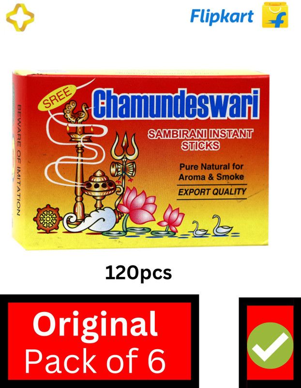 SATGURU CREATIONS Chamundeshwari sambrani dhoop sticks short, loban dhoop sticks(Pack of 6) Sambrani  (20, Set of 6)