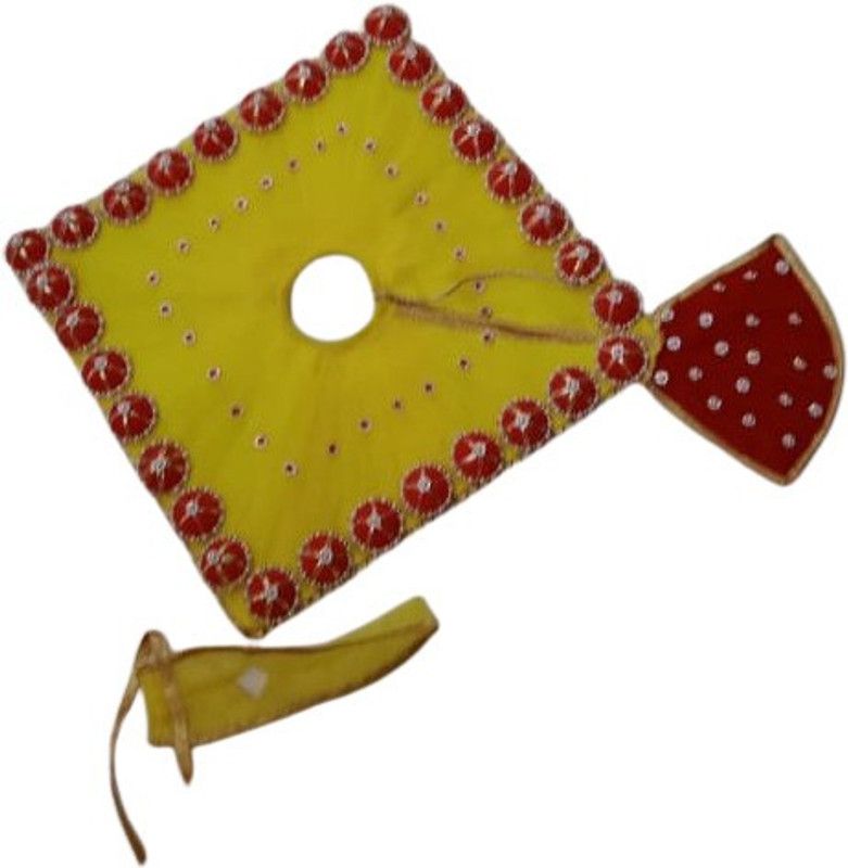 SHYAM Laddu Gopal Unique KITE SHAPE Dress With Free Mukut Size 6 Dress  (Cotton)