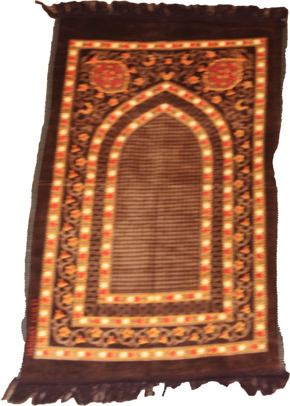 Baris Velvet Prayer Mat  (DARK RED, Large)