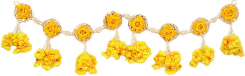 Sharda Creations Decorative 39 Inch Yellow Door Hangings Bandhanwar for Home Decoration (Set of 1) Toran
