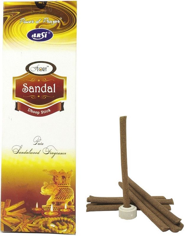Stylewell Pack of 1 (10 Sticks Per Pack) Pure Sandalwood Fragrance Scented Dry Dhoop Sticks Incense Sticks for Home Temple Worship Pooja Meditational Sprituality Religious Purposes Scented  (10, Set of 1)