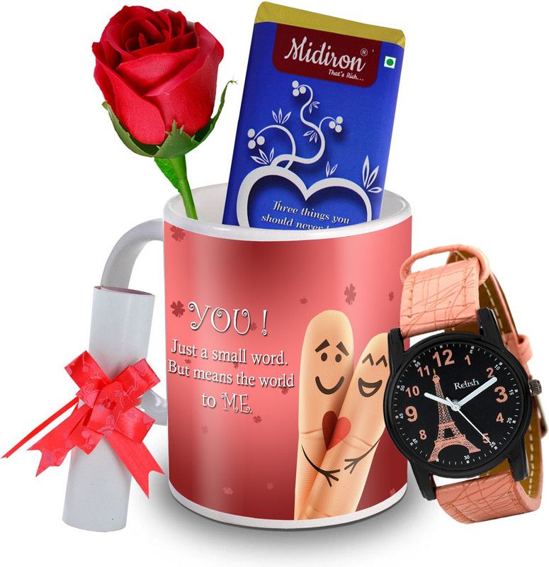 Midiron IZ20DTLoveBar4RoseLCWatF1MU-195 Ceramic Gift Box  (Multicolor)