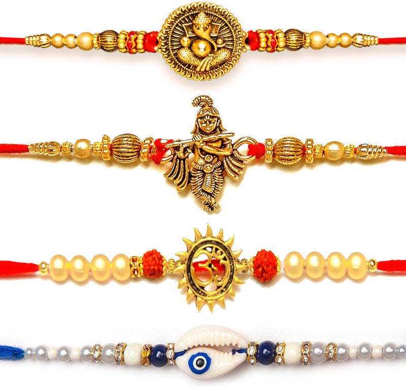 Rakhi Set  (4 Pcs Designer Rakhi For Brother)
