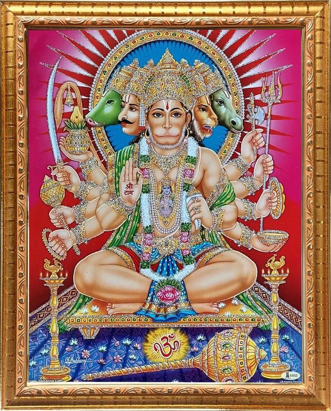 Shyam Framing Art Sankatmochan Hanuman Religious Frame