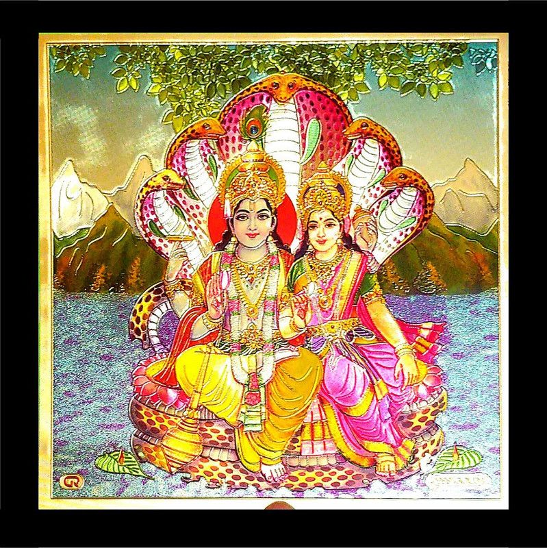 SUNINOW VISHNU LAXMI JI PHOTO FRAME | VISHNU LAKSHMI JI Religious Frame