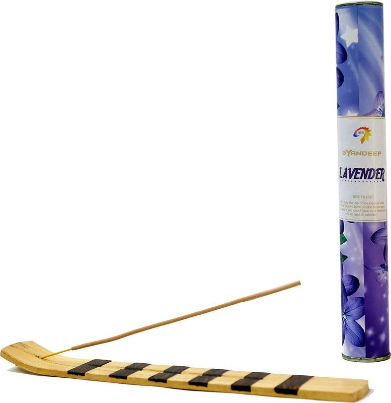 Gyandeep Premium and Fresh Lavender Incense Sticks, & Low Smoke Agarbatti for Pooja Lavender  (100, Set of 1)