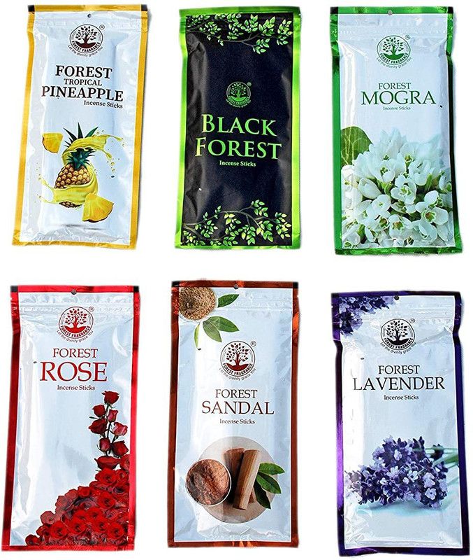Forest Fragrance Zipper Pouch Multi Flavour All in One Pack of 6 Pieces All In One Flavour  (140, Set of 6)