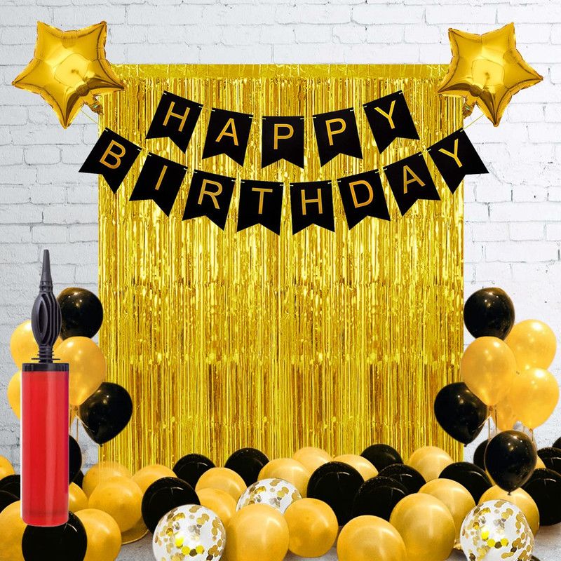 Vshop Printed Happy Birthday Decoration Combo Of 61 items Balloon  (Multicolor, Pack of 61)