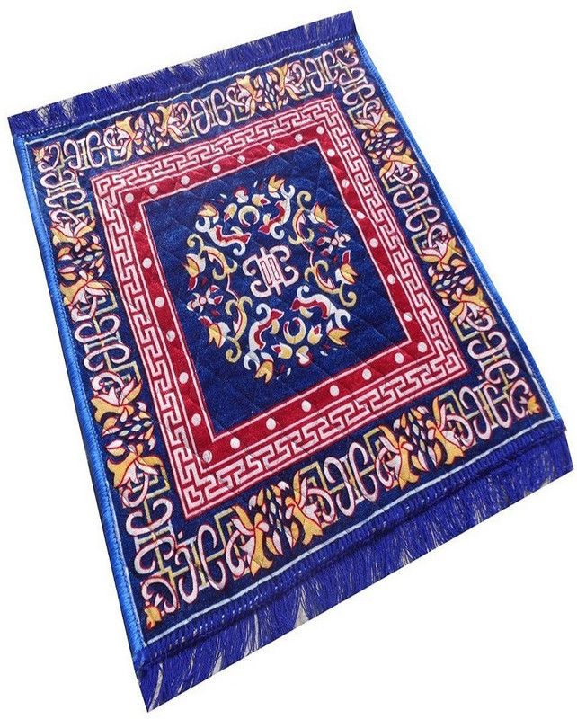 Unique Productions Polyester Prayer Mat  (Blue, Small)