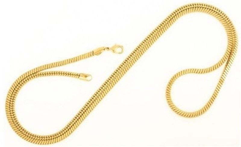 Duepio Khushal Bella Stylish & Trendy Most Popular Beautiful Design Golden light Gold Plated Chain (18 Inch) Gold-plated Plated Brass Chain ()