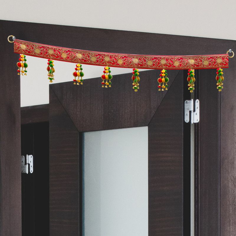 RN Creations handicraft Beautiful gottta Patti border Bhandarwal / toran ( size - 39 inch ) Toran  (cloth, thread, gotta patti base)