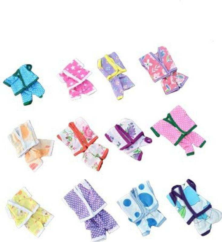 Thakur Ji combo of 12 cotton summer nikkar suits size 2 Dress  (Cotton)