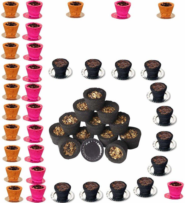 ALLTECK IN Dhoop Cup Multi-Flavor Chandan, Rose, Gugal 48 Cups CHANDAN , ROSE, GUGAL  (49, Set of 48)