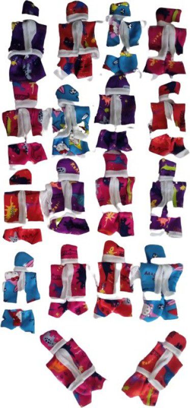 set of 18 laddu gopal g winter velvet suit (size 4 random will come) Dress  (Velvet)