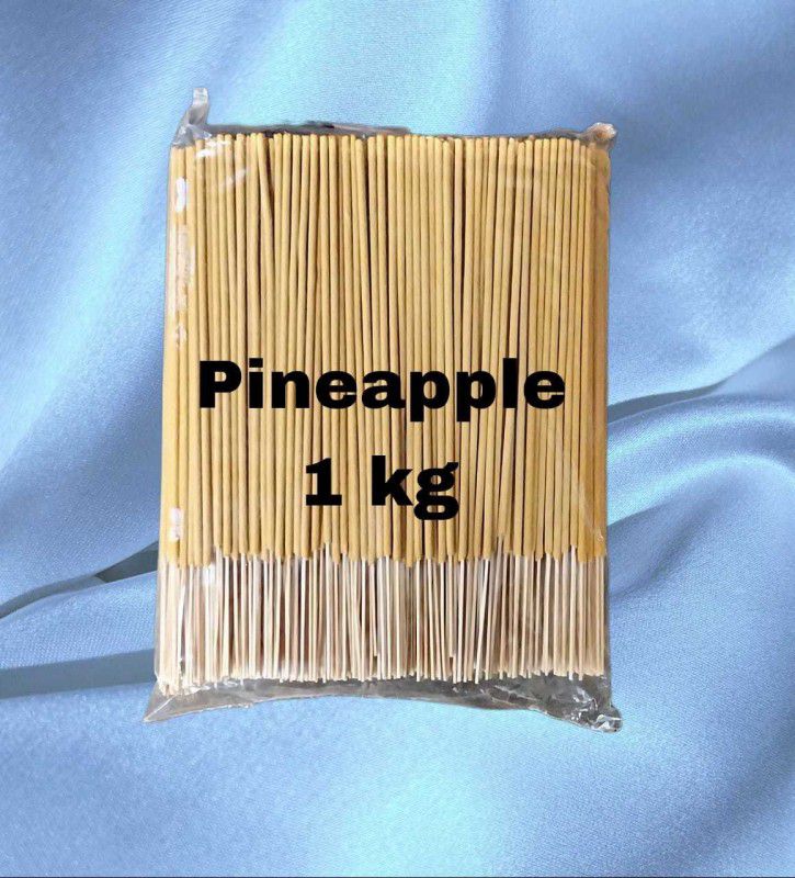 jalaram Pinepple agarbatti & inense stick No charcoal & 100% herble yellow (1 kg) pinepple  (1000, Set of 1)