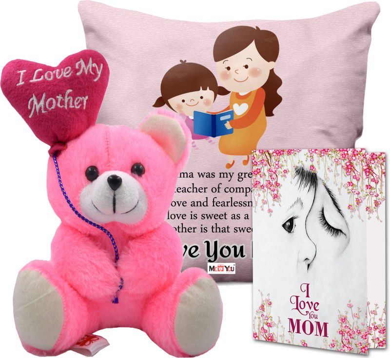 ME&YOU Cushion, Greeting Card, Soft Toy Gift Set