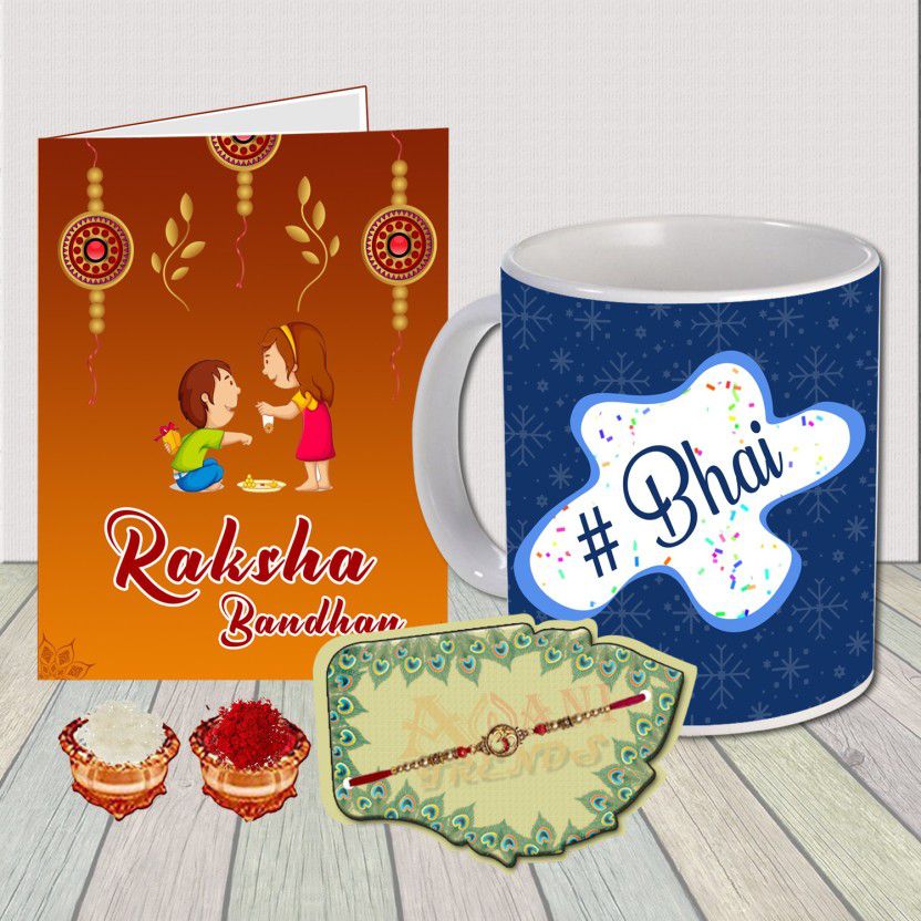 Greeting Card, Rakhi, Mug, Chawal Roli Pack Set  (1)