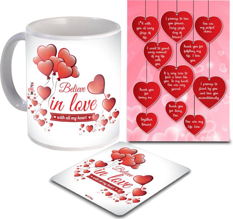 ME&YOU Mug, Coaster, Greeting Card Gift Set