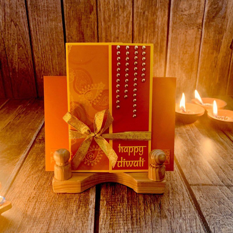Crack of Dawn Crafts Orange Maza Greeting Card  (Orange, Pack of 1)