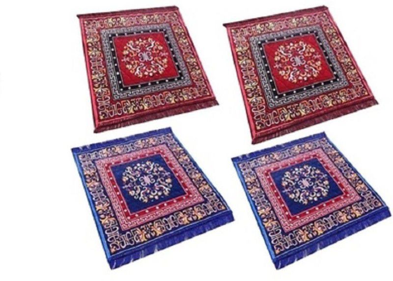 OGU Velvet Prayer Mat  (Assorted Color, Small, Pack of 4)
