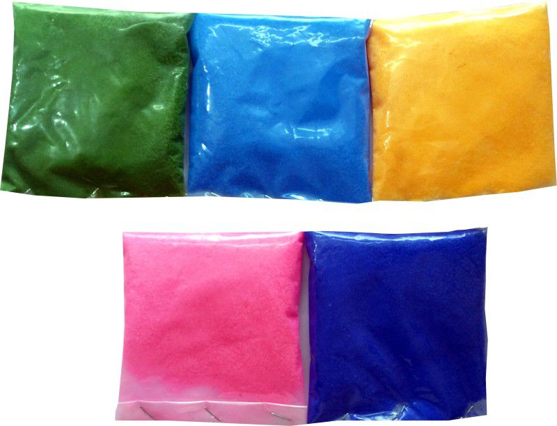 COLORFULL Pack of 5 Rangoli Powder  (Multicolor)