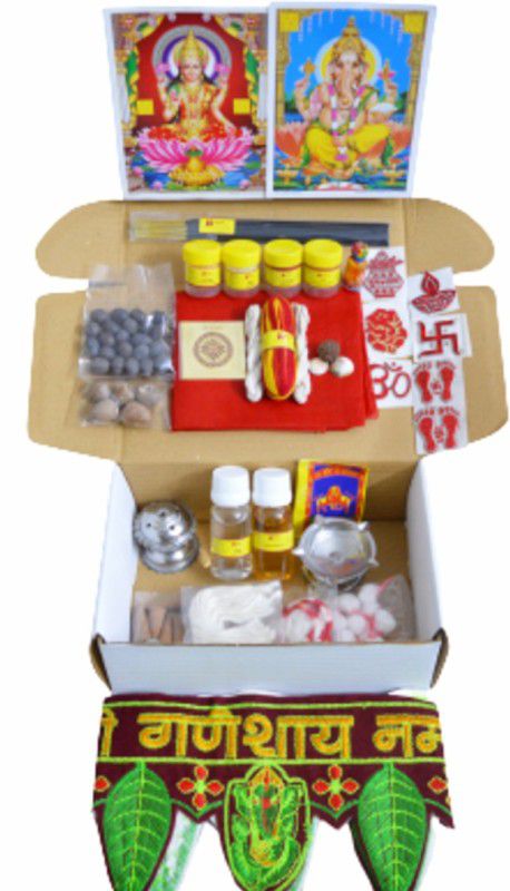 Box2joy Diwali Decorations and Puja Items Kit Prayer Kit