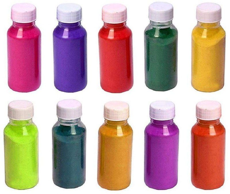 ME&YOU Pack of 10 Rangoli Powder  (Multicolor)