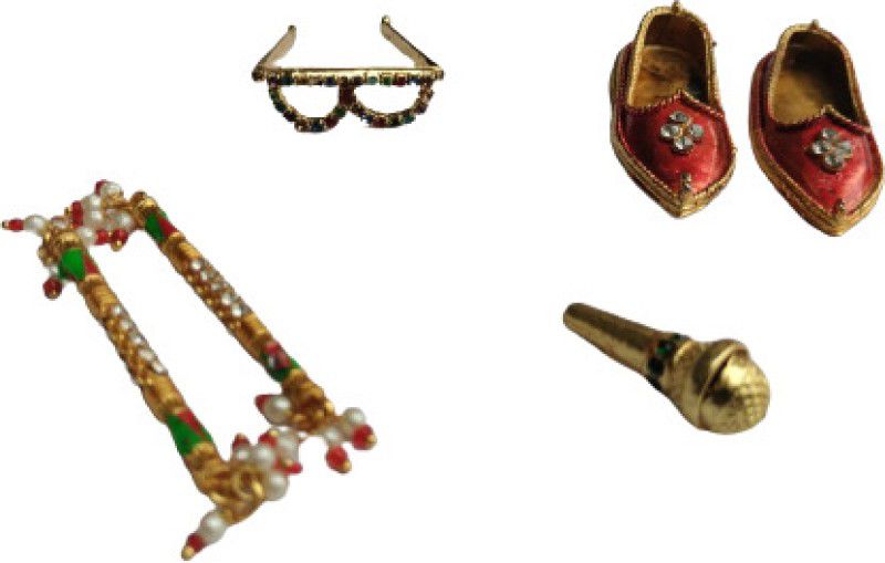 Firmus Laddu Gopal Ji | Kanha Ji Dandiya chashme and shoes, mic set Deity Ornament  (Laddu Gopal Ji | Kanha Ji Dandiya chashme and shoes, mic set)