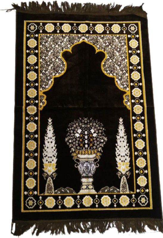 KASHMIR HANDLOOM Velvet Prayer Mat  (Multicolor, Free)