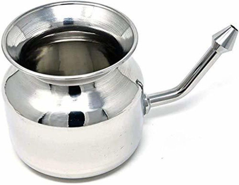 GoodsCrafts Stainless Steel Silver Neti Pot  (500 ml)