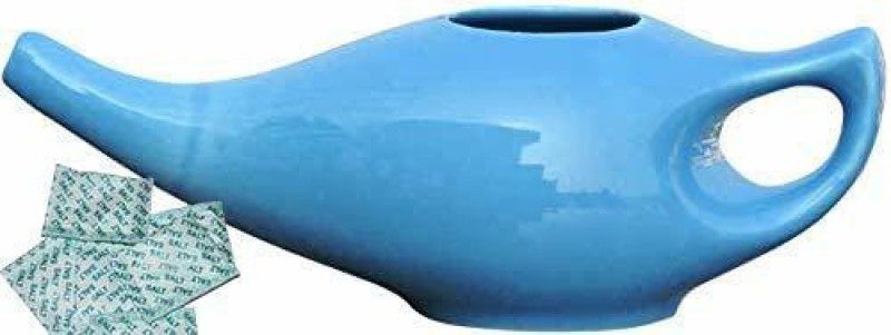 GoodsCrafts Ceramic Blue Neti Pot  (250 ml)