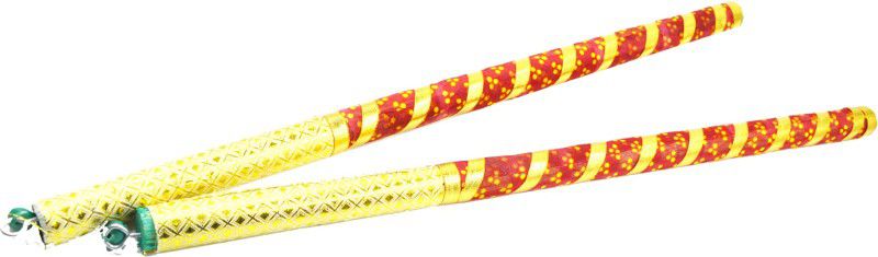 ME&YOU Dandiya Sticks 14 Inch set of 1 pairs (2 Sticks) for Navratri Celebrations Wooden Decorative Dandia Stick for Garba IZ18Dandiya-019 Dandia Sticks  (Multicolor)