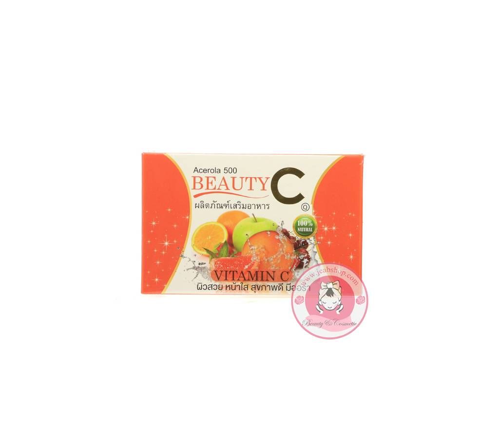 Acerola 500 beauty Vitamin c Capsule 37g   Thailand