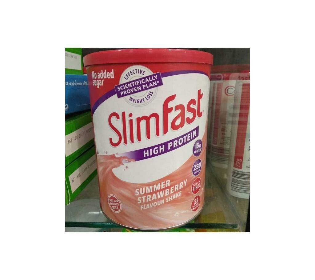 Slimfast HIGH PROTEIN Summer Strawberry Flavour 438g - UK