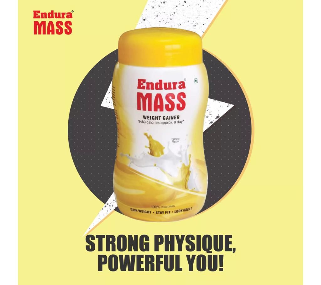 Banana Flavor Endura Mass Weight Gainer 500g - India