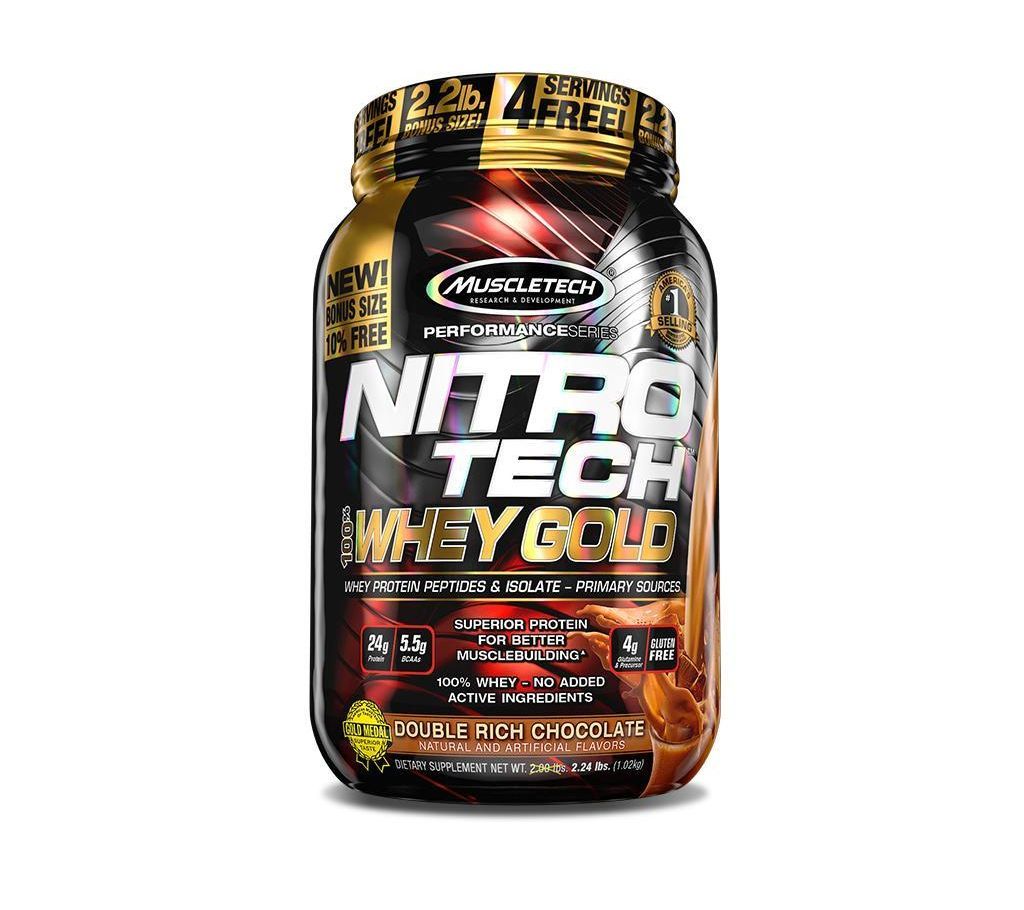 Nitro Tech 100% Whey Protein Powder - 2.2 LBS U.S.A