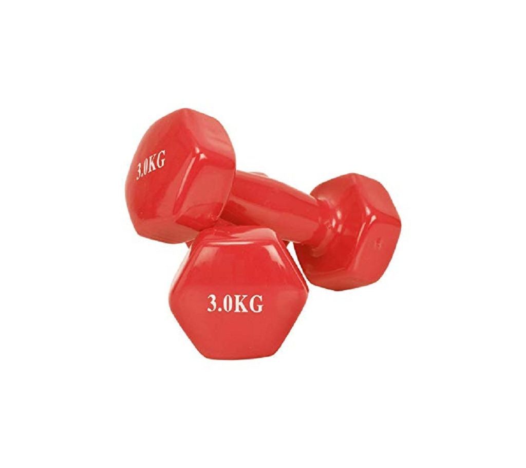 Vinyle Dumbbell  3 Kg Pair Multi Colour