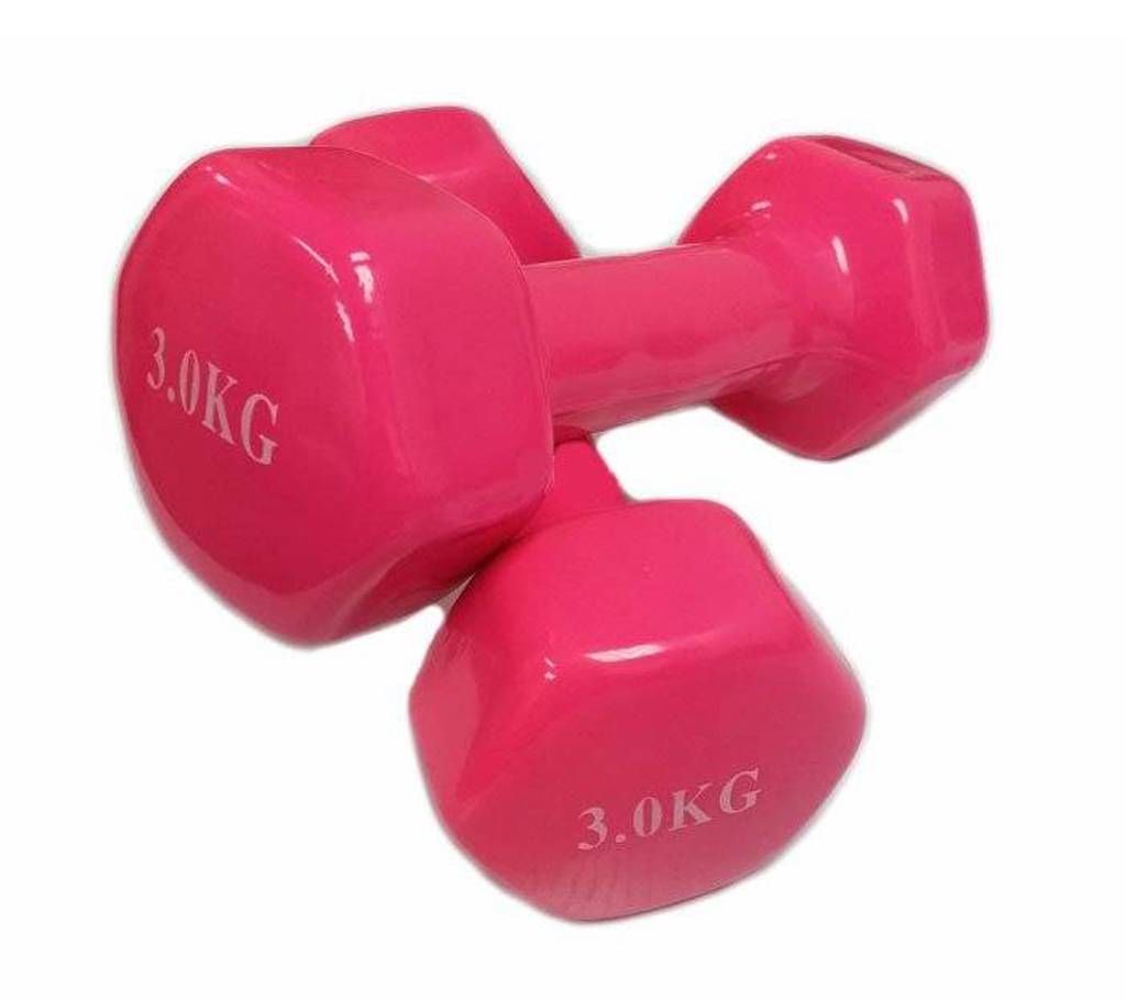 Vinyl Dumbbells 3kg 1pcs