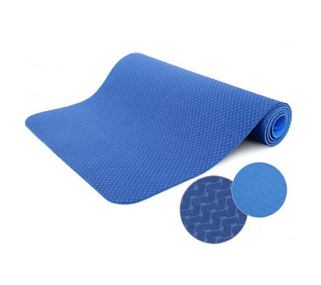 Yoga Mat - Thick Eco Friendly Premium TPE Yoga Mat. Non Slip, Reversible, Lightweight, Durable Exercise Pilates Mat. 72x24