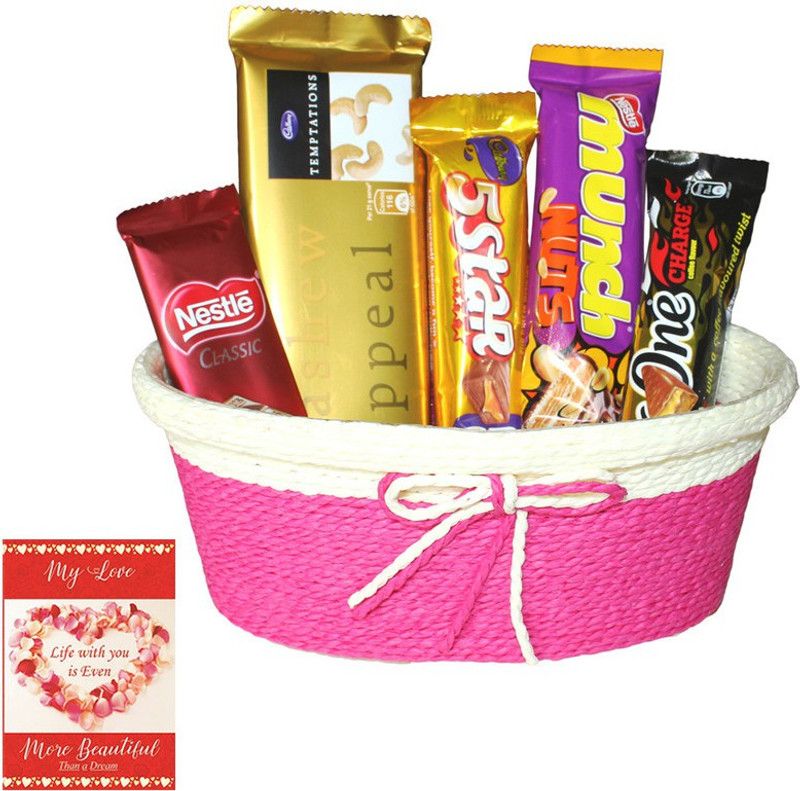 SurpriseForU Valentines Day Chocolate Gift | Valentine Gift With Love Card | 488 Combo  (Chocolates & Love Card)