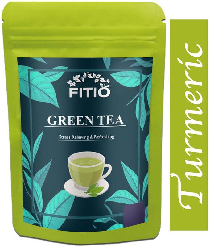 FITIO Green Tea for Weight Loss | 100% Natural Green Loose Leaf Tea | Turmeric Flavor Green Tea Pouch Advanced (T1373) Green Tea Pouch  (2000 g)