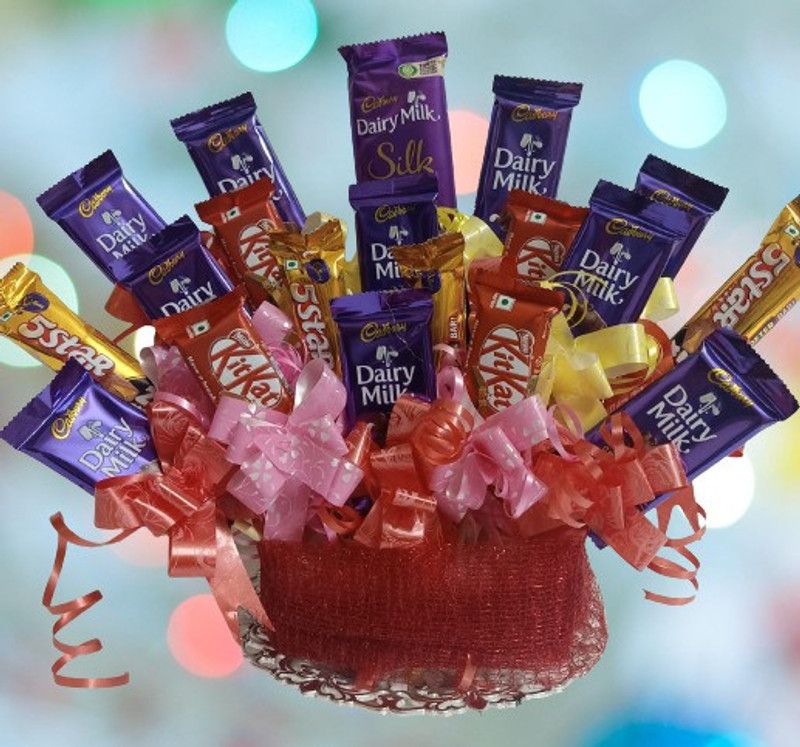 Cadbury Dairy Milk, 5Star And kitkat Cocolate Bookey (18 Pes Chocolate) Bites  (300 g)