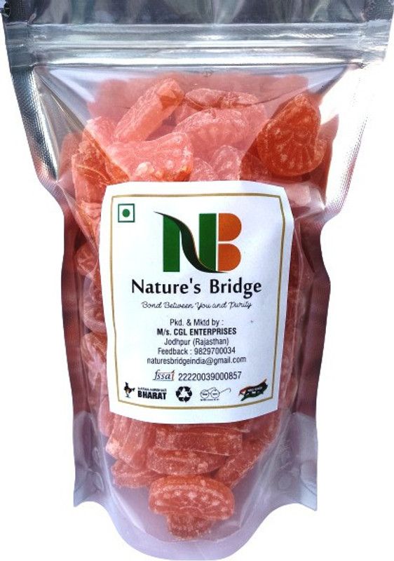 Nature's Bridge Orange Candy/ Narangi Goli/ Santra Goli (Khatti Meethi Goli) (300 gms) Orange Candy  (300 g)