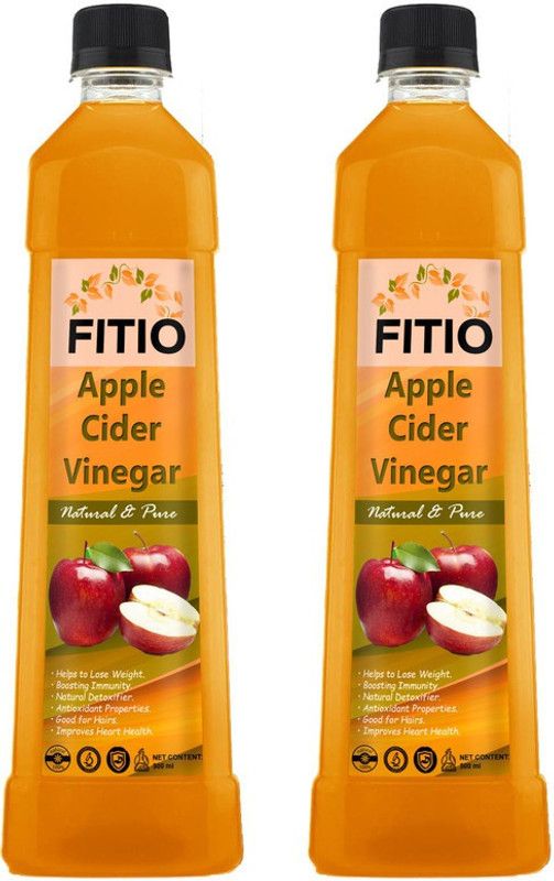 FITIO Nutrition Apple Cider Vinegar for Weight Loss Vinegar (Pack Of 2) Vinegar  (2 x 500 ml)