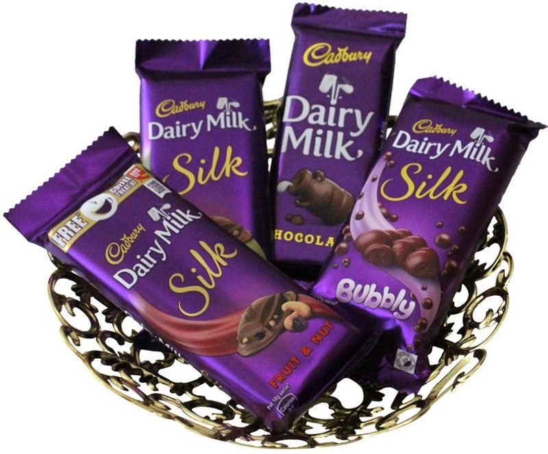 SurpriseForU Chocolate Gift | 4 Pieces Dairy Milk Silk Chocolates Gift Hamper Combo  (Tray-SilkChocolate-Silk)