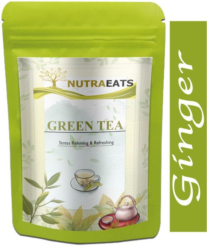 NutraEats Green Tea for Weight Loss | 100% Natural Green Loose Leaf Tea | Ginger Flavor Green Tea Pouch (T400) Green Tea Pouch  (3000 g)